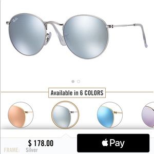 Silver Round Flash Lenses Ray Bans